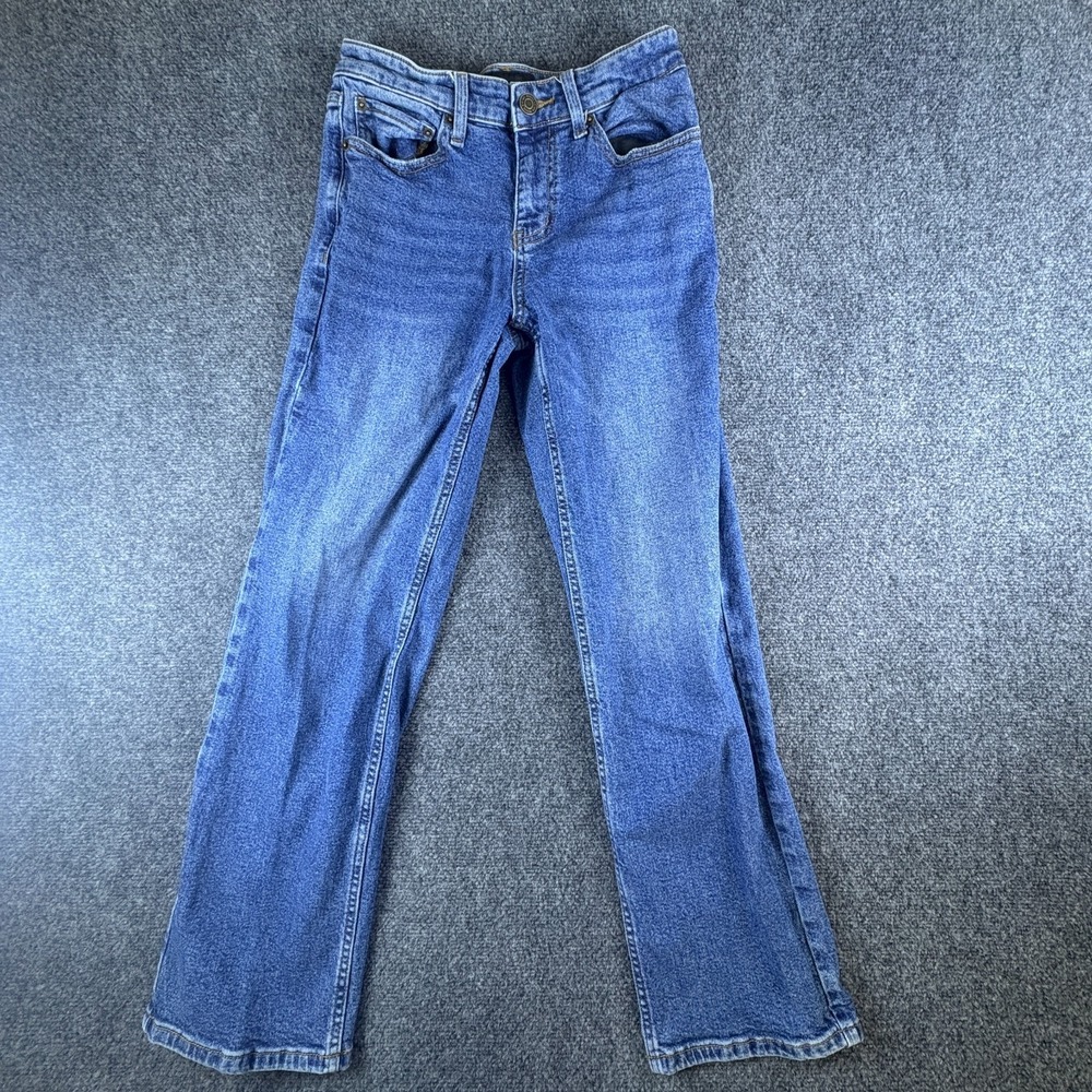 RSQ Jeans Girls 27x28 Blue Medium Wash Denim Cotton Stretch‎ Casual Straight Leg